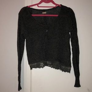 Gray/Black Hollister Sweater